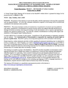 ADA retrofit project hearing notice